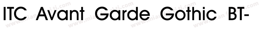 ITC Avant Garde Gothic BT字体转换